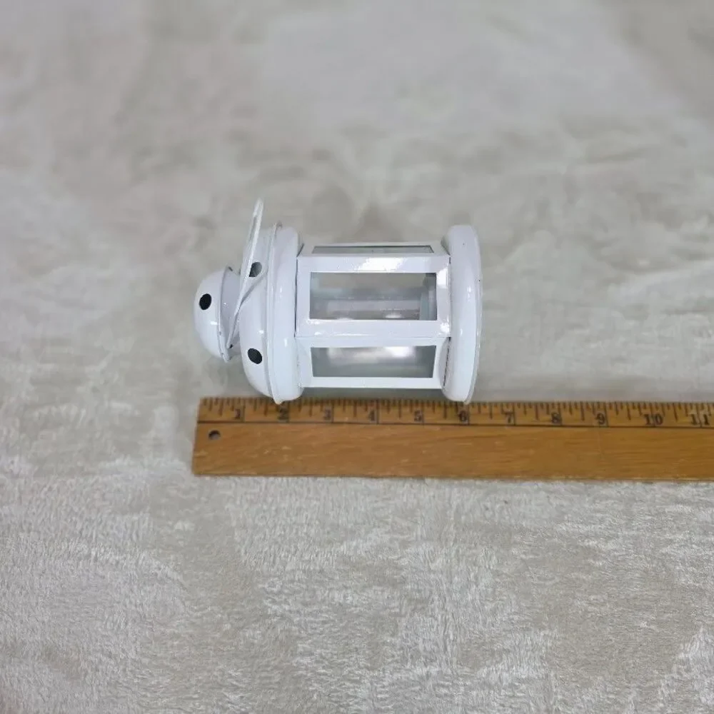 Unbranded Lot of 3 Decorative Lanterns Blue Teal White Tea/LED Lights Metal - Picture 4 of 6